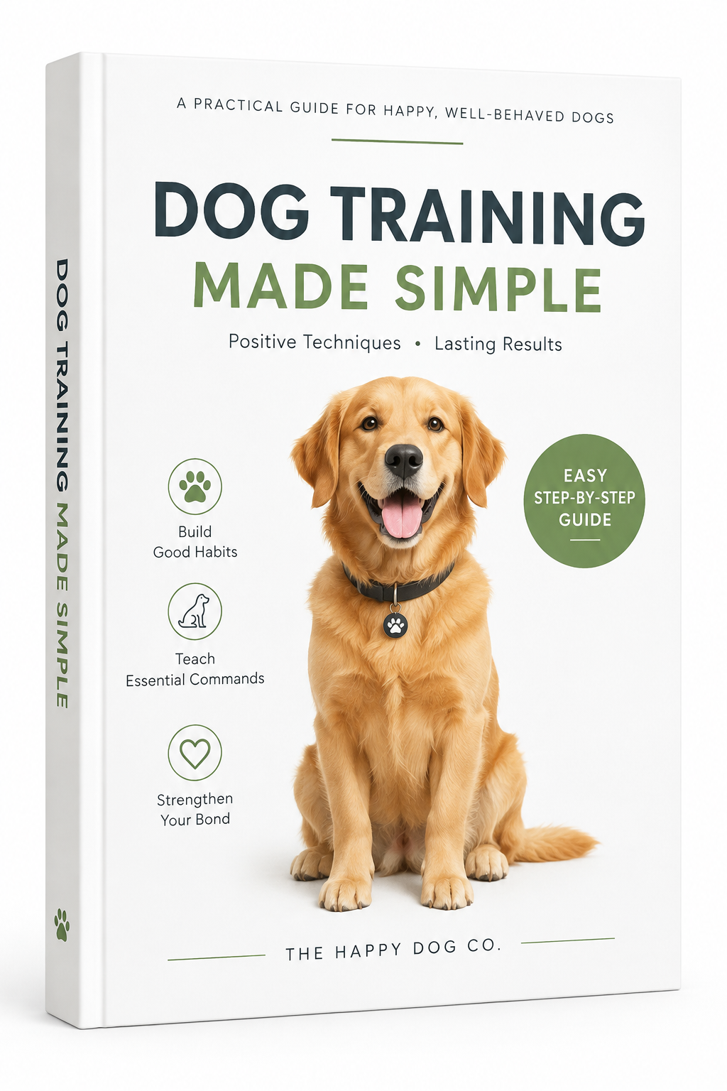 Portada e-book adiestramiento canino en casa sobre fondo blanco